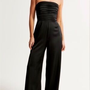 Abercrombie and Fitch Elegant Black Strapless Jumpsuit